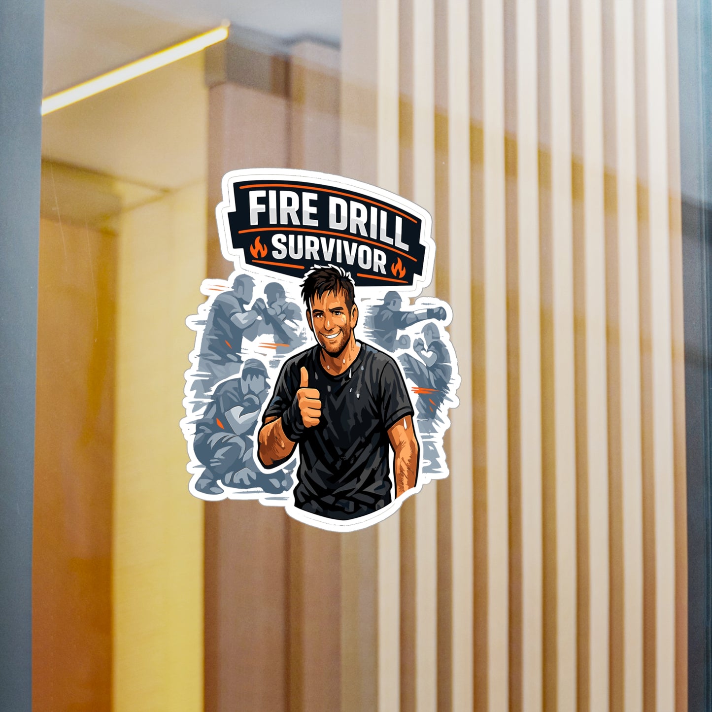 Krav Maga Sticker Fire Drill Survivor Martial Arts Self Defense Decals Waterproof Vinyl for Laptop Water Bottle