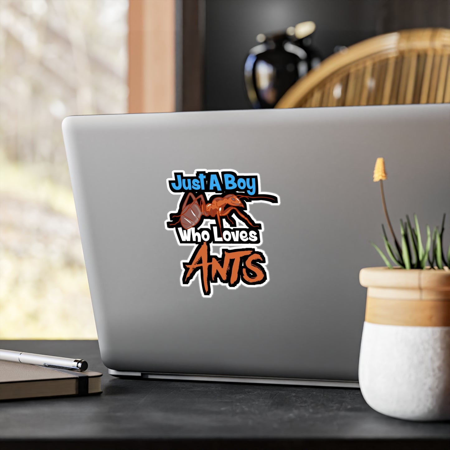 Just A Boy Who Loves Ants - Ant-keeping Sticker for Laptop Sticker. Water Bottle Sticker, Vinyl Ant Decal - Ant-keeping Gift