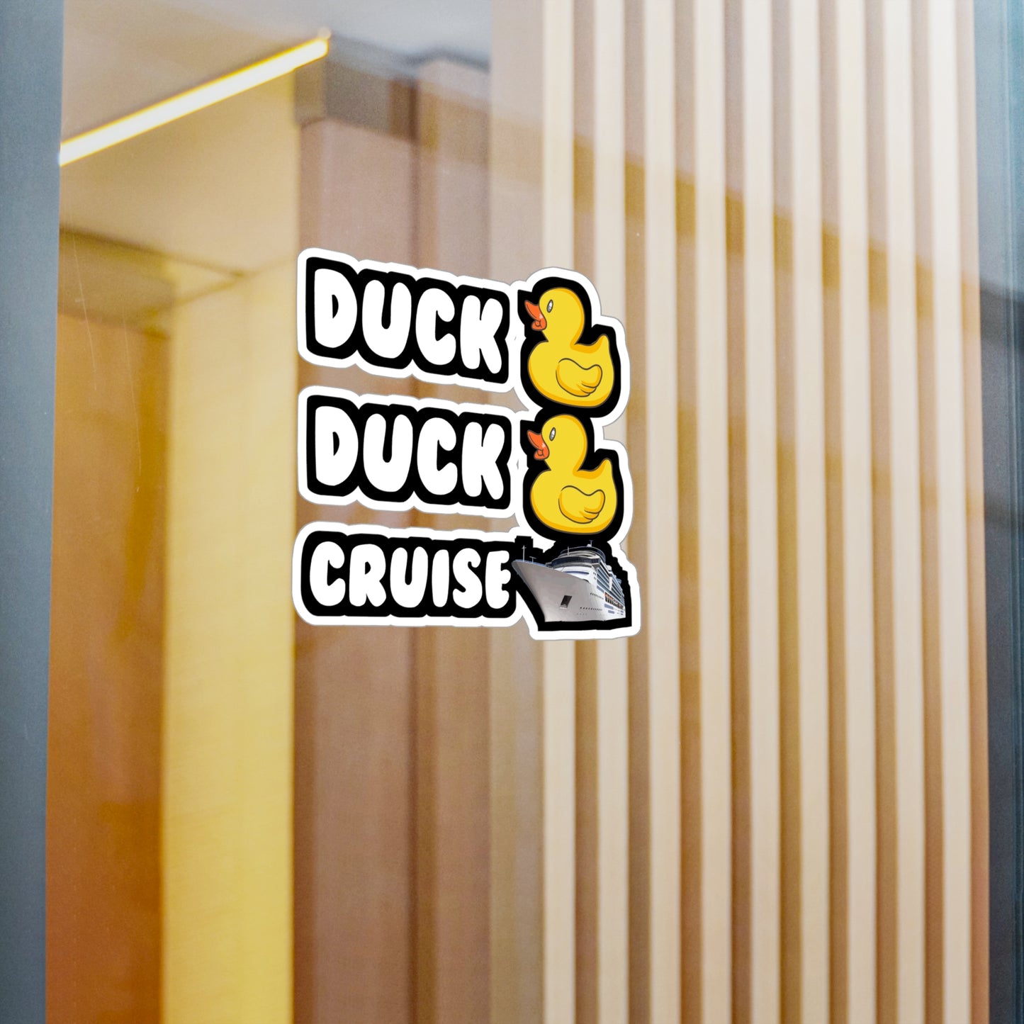 Duck Duck Cruise - Cruising Sticker for Laptop Sticker. Water Bottle Sticker, Vinyl Cruise-ship Decal - Cruising Gift