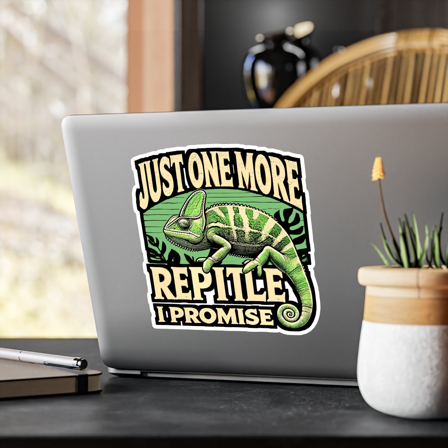 Just One More Reptile I Promise - Reptile Sticker for Laptop Sticker. Water Bottle Sticker, Vinyl Chameleon Decal - Reptile Gift