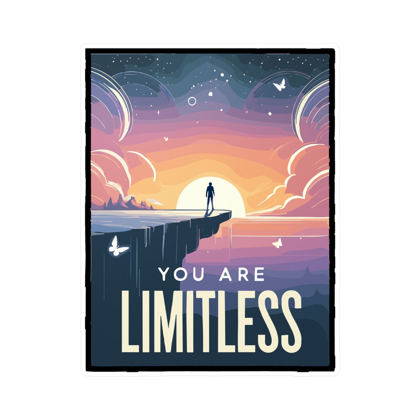 You Are Limitless - Motivation Sticker for Laptop Sticker. Water Bottle Sticker, Vinyl Self-empowerment Decal - Motivation Gift