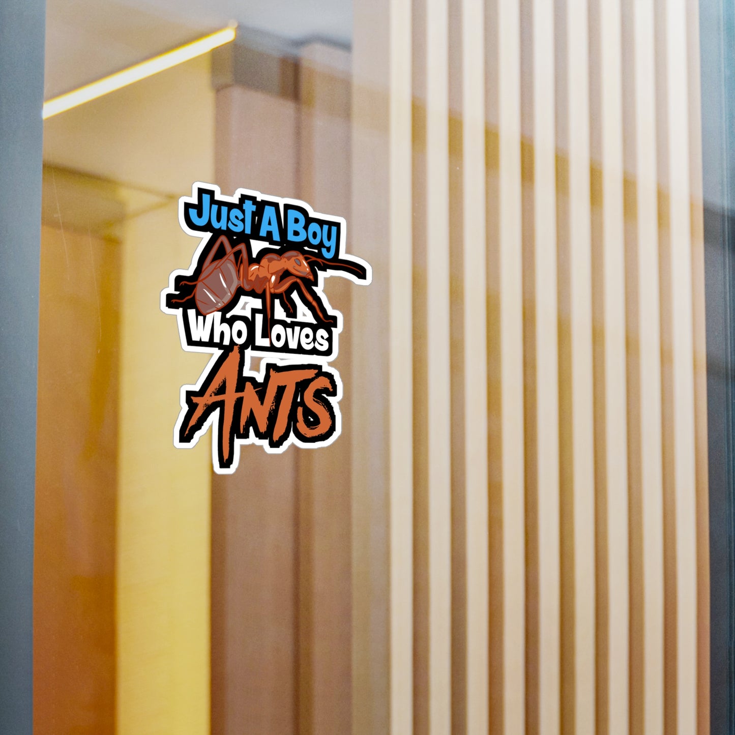 Just A Boy Who Loves Ants - Ant-keeping Sticker for Laptop Sticker. Water Bottle Sticker, Vinyl Ant Decal - Ant-keeping Gift