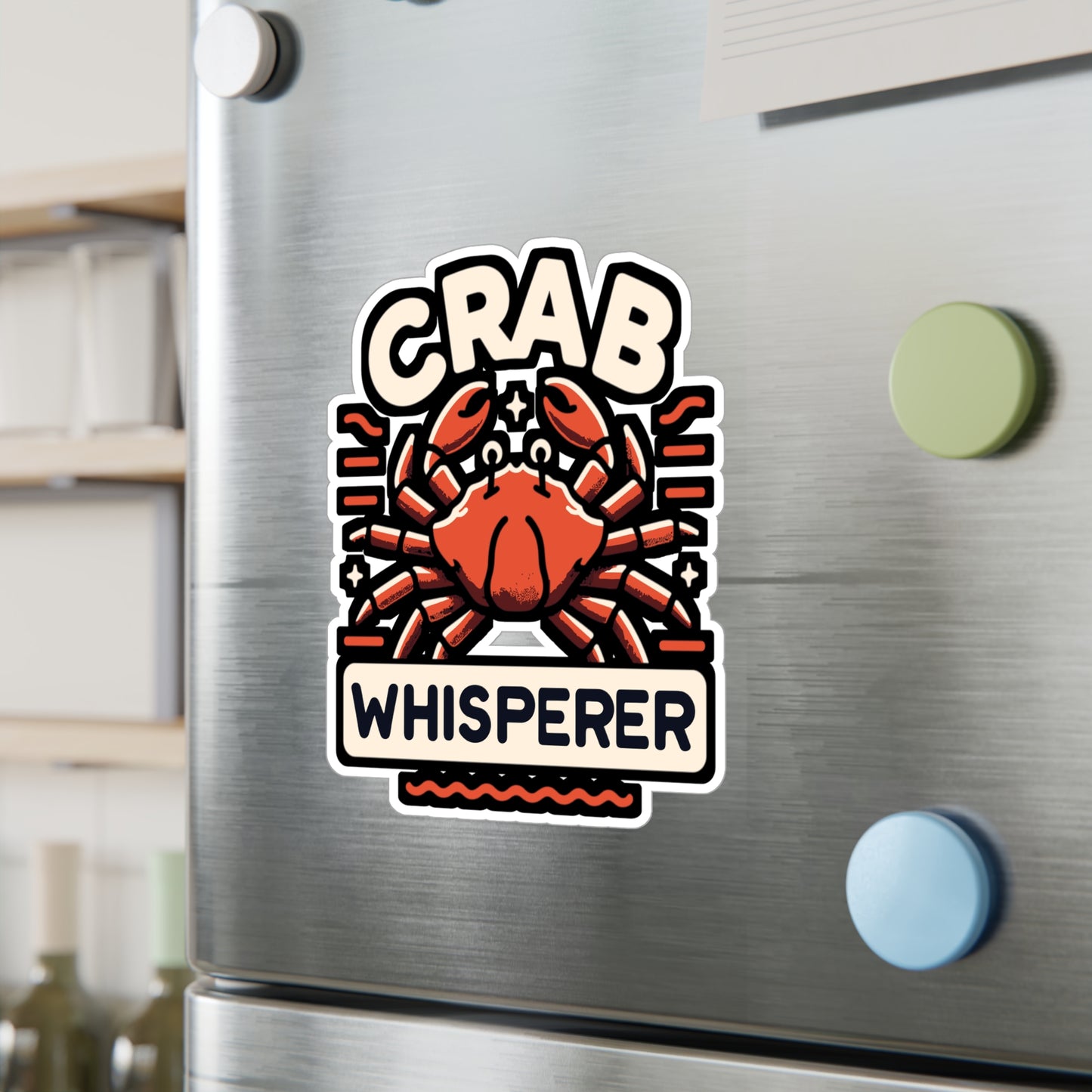 Crab Whisperer - Crab Sticker for Laptop Sticker. Water Bottle Sticker, Vinyl Crabbing Decal - Crab Gift