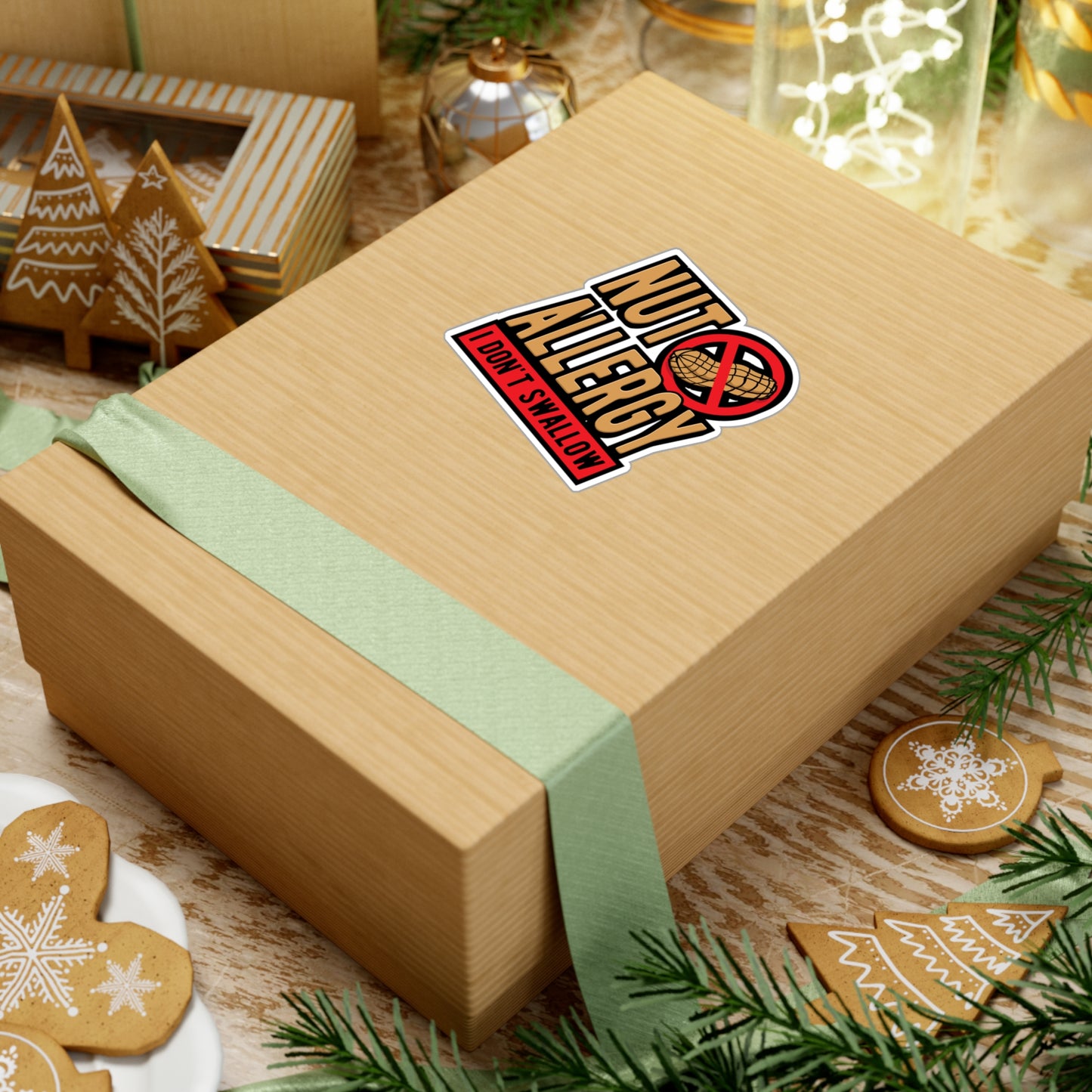 Nut Allergy I Don't Swallow - Peanut Sticker for Laptop Sticker. Water Bottle Sticker, Vinyl Allergy Decal - Peanut Gift