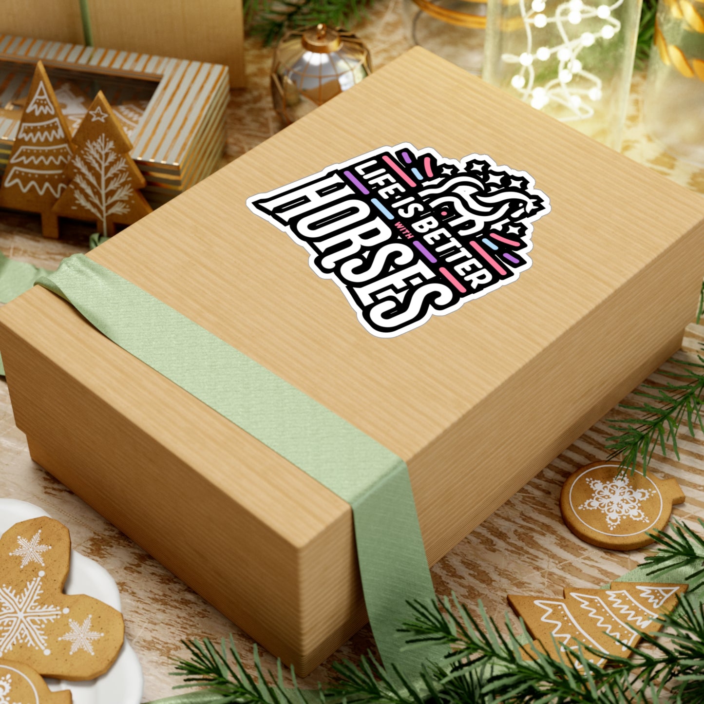 Life Is Better With Horses - Horse Sticker for Laptop Sticker. Water Bottle Sticker, Vinyl Pasture Decal - Horse Gift