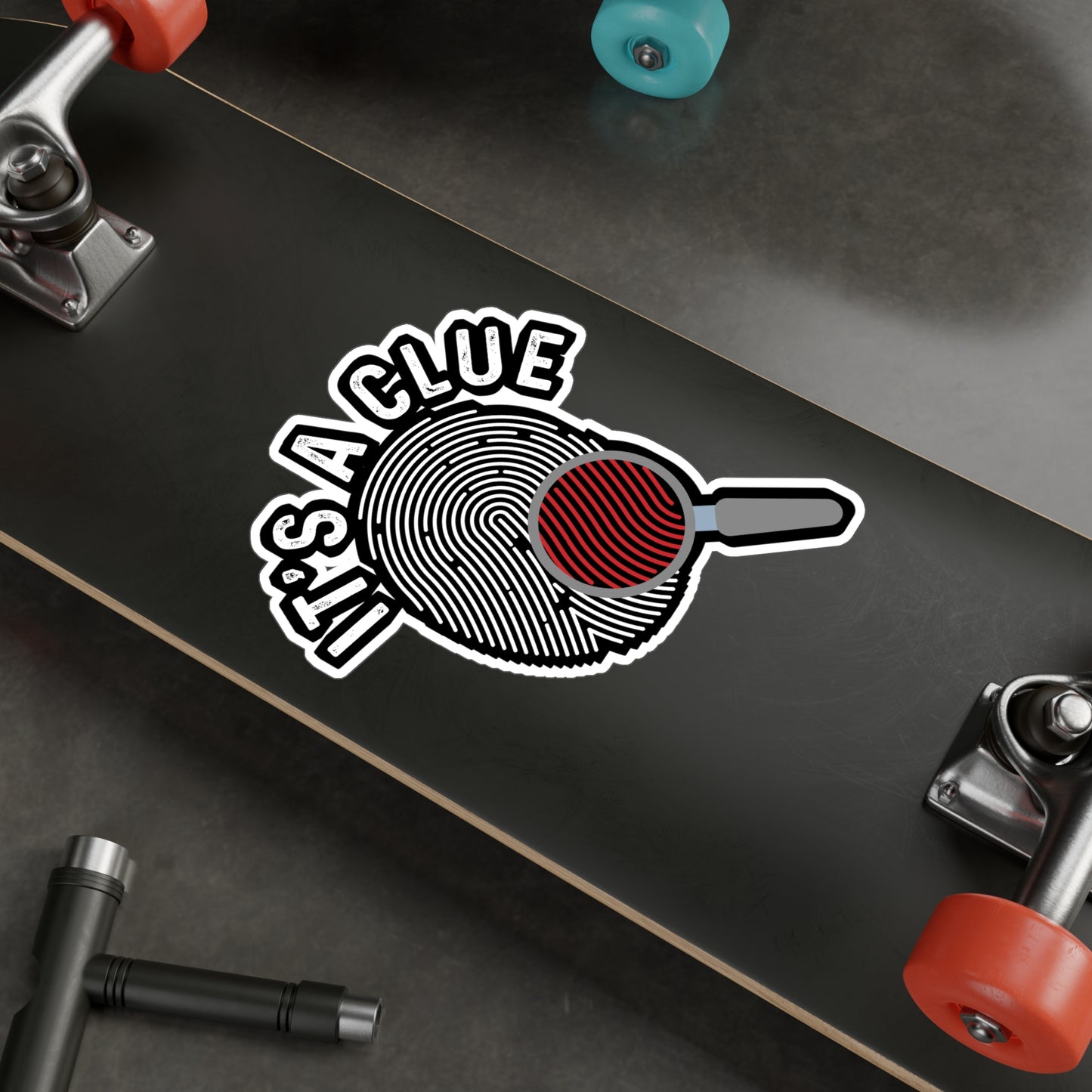 It's A Clue | Detective Sticker | Spying Decals | Investigator Laptop Sticker | Detective Gift | Spying Gift