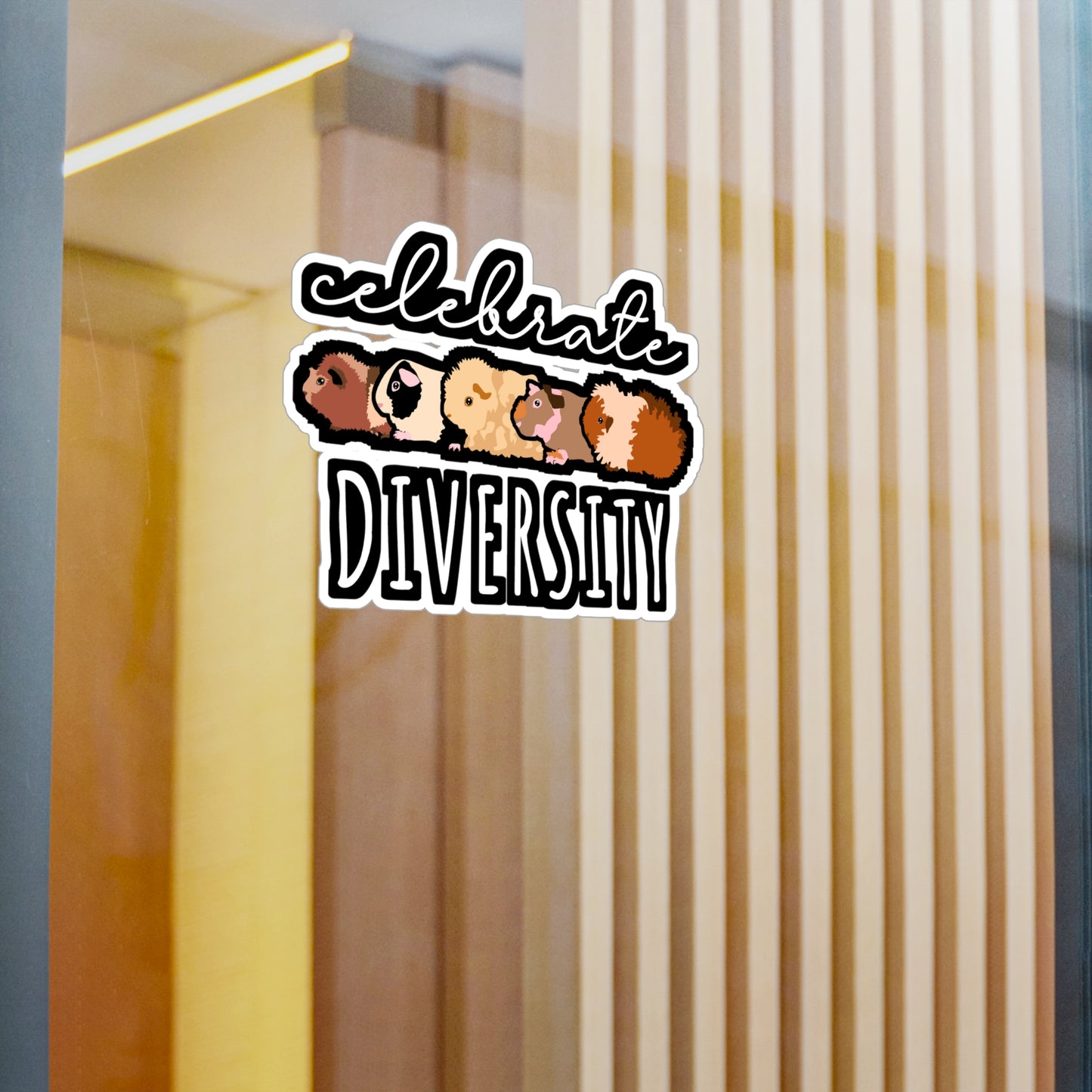 Celebrate Diversity | Guinea Sticker | Guinea pig Decals | Furry Laptop Sticker | Guinea Gift | Guinea pig Gift