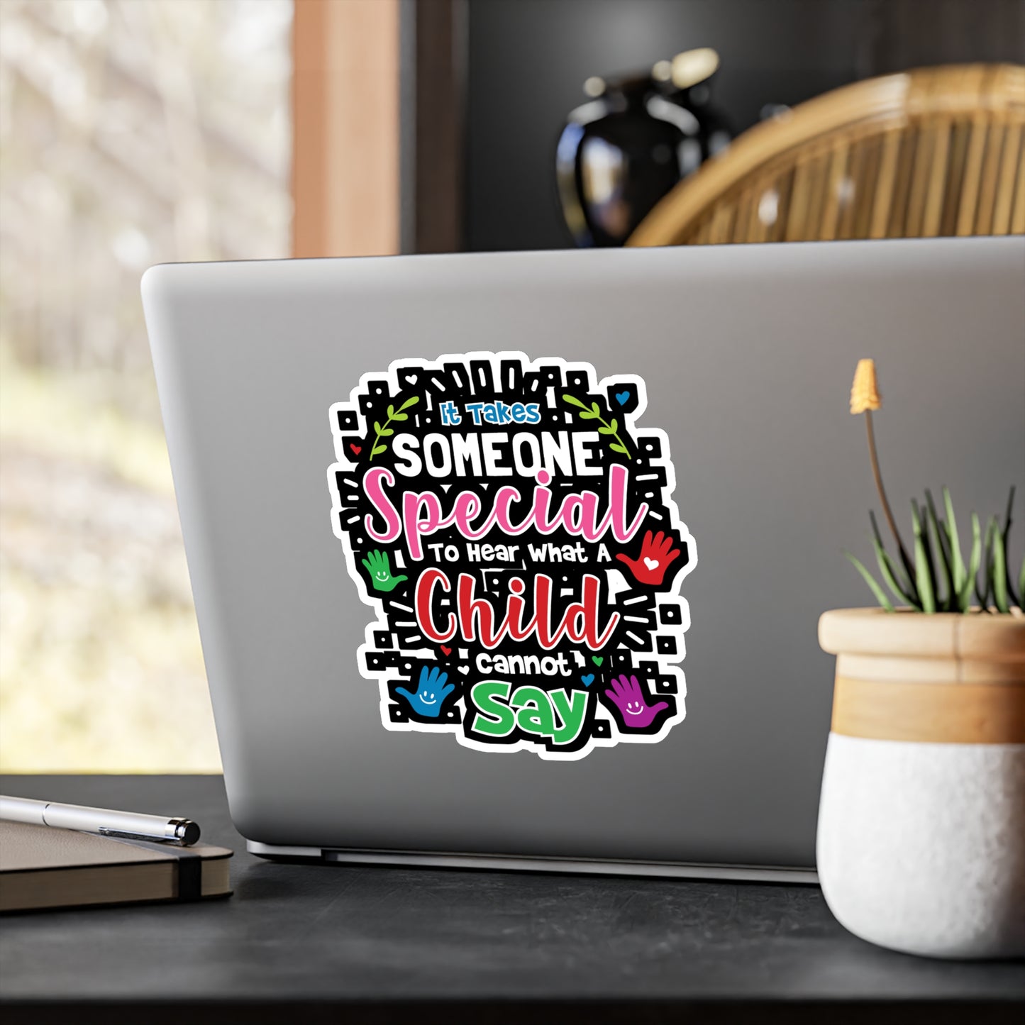 It Takes Someone Special To Hear - Special-education-teacher Sticker for Laptop Sticker. Water Bottle Sticker, Vinyl Disabilities Decal - Special-education-teacher Gift