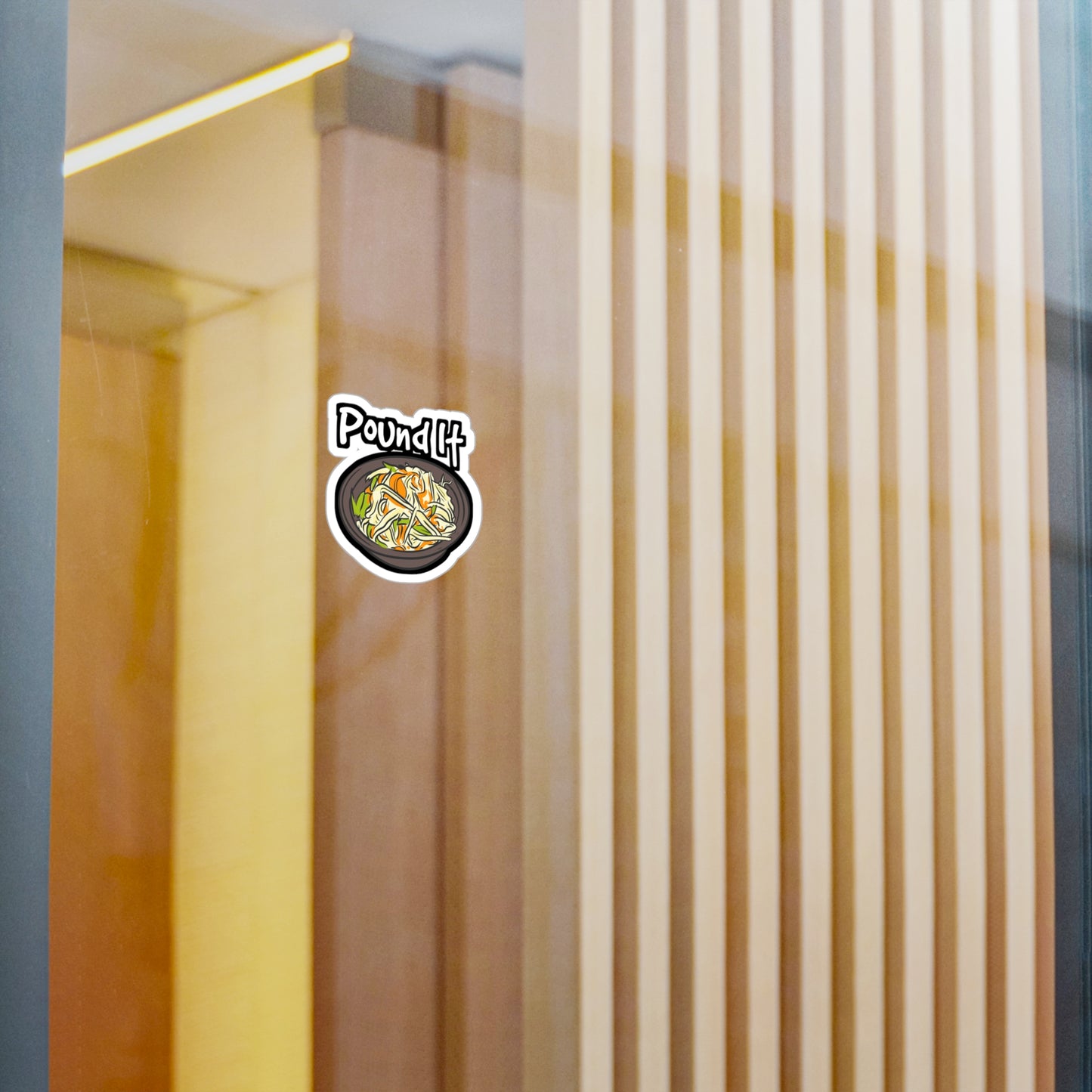 Pound It - Thai Sticker for Car Window Laptop Sticker. Water Bottle Sticker, Vinyl Food Decal, Salad Sticker - Thai Gift