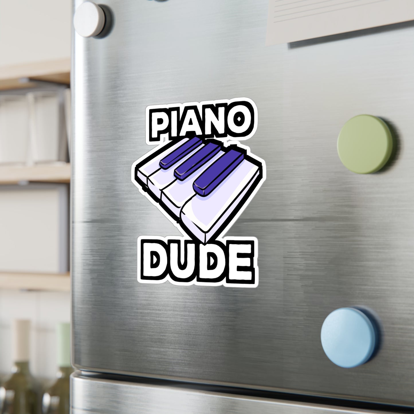Piano Dude - Piano Sticker for Car Window Laptop Sticker. Water Bottle Sticker, Vinyl Sharp Decal, Pianist Sticker - Piano Gift