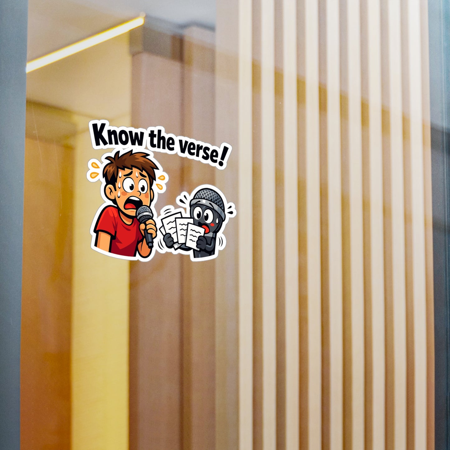Karaoke Sticker Know the verse! Music Beer Booze Fun Waterproof Vinyl Decals for Laptop Water Bottle