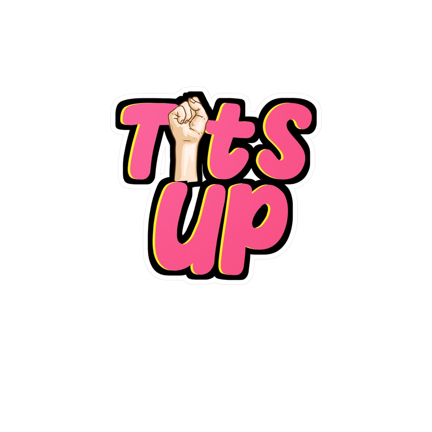 Tits Up Feminism - Patriarchy Sticker for Laptop Sticker. Water Bottle Sticker, Vinyl Feminist Decal - Patriarchy Gift