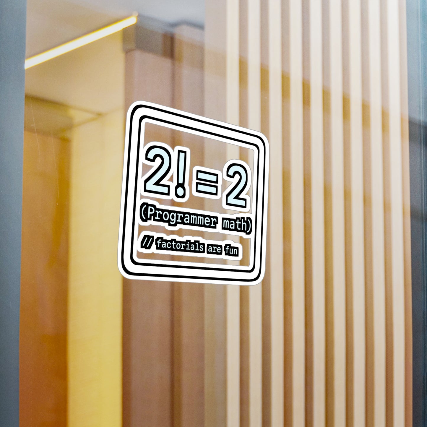 Math Sticker – 2 = 2 Programmer Math Decals for Coding Lovers, Waterproof Vinyl Sticker for Laptop or Water Bottle, Ideal Programmer Gift