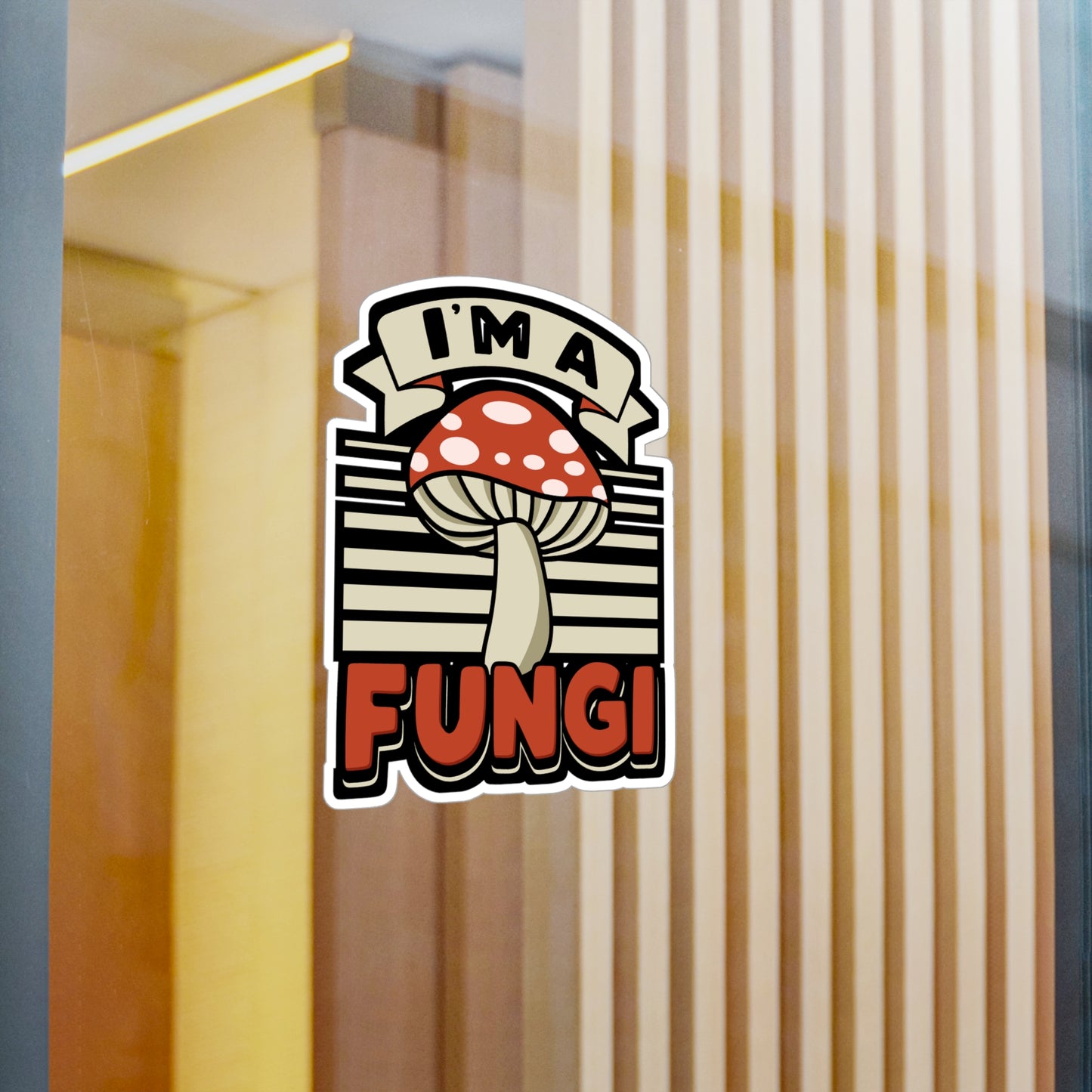 I'm A Fungi - Mushroom-hunting Sticker for Laptop Sticker. Water Bottle Sticker, Vinyl Morel Decal - Mushroom-hunting Gift