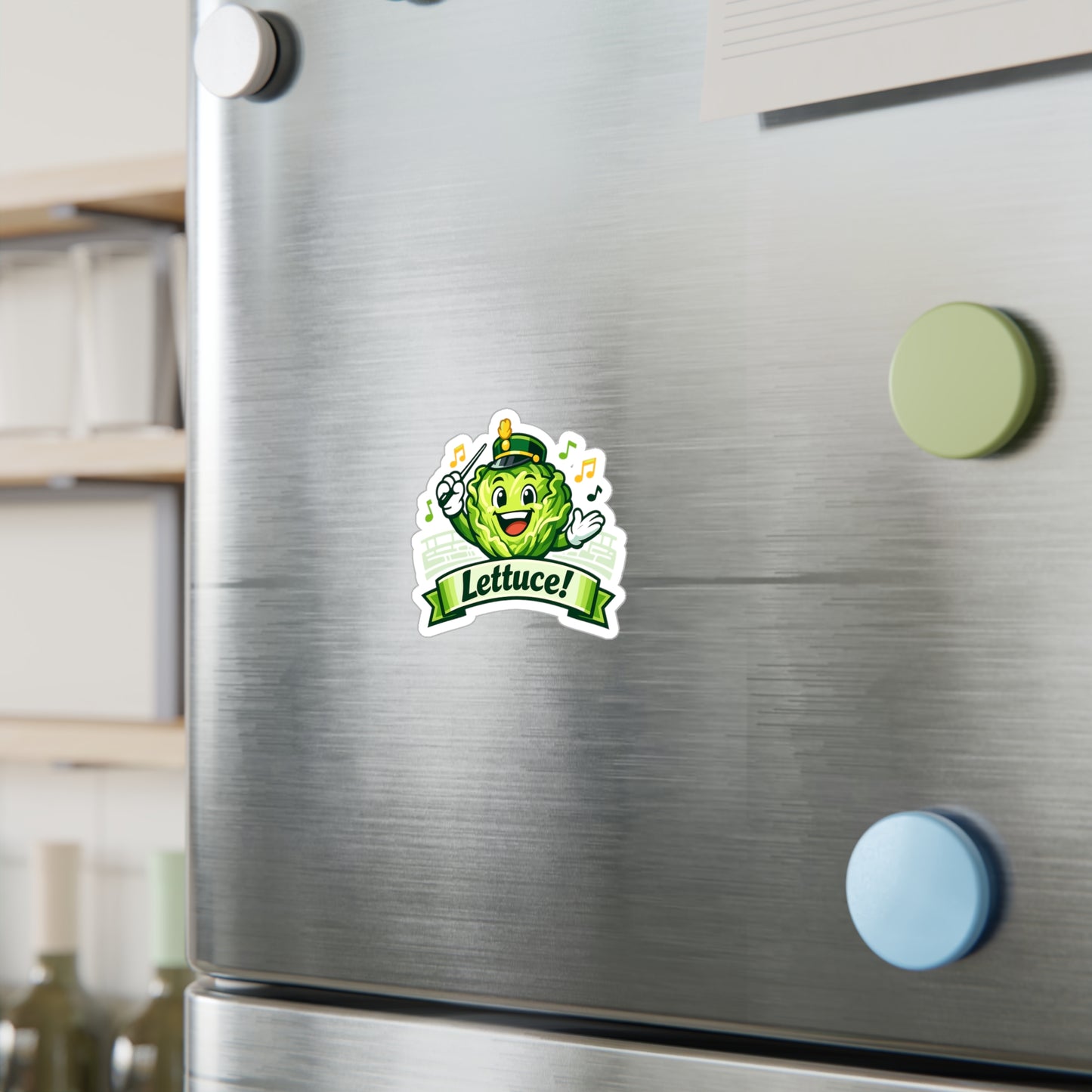 Marching Band Sticker Lettuce! Funny Drummer Band Director Mellophone Vinyl Waterproof Decals for Laptop Water Bottle