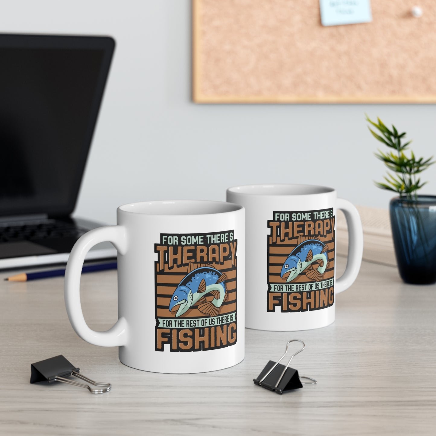 For The Rest Of Us There Is Fishing - Fishing Mug for Coffee 11oz. Fishing Cup, White ceramic, Angling Mug, Lake Tea Cup - Fishing Gift