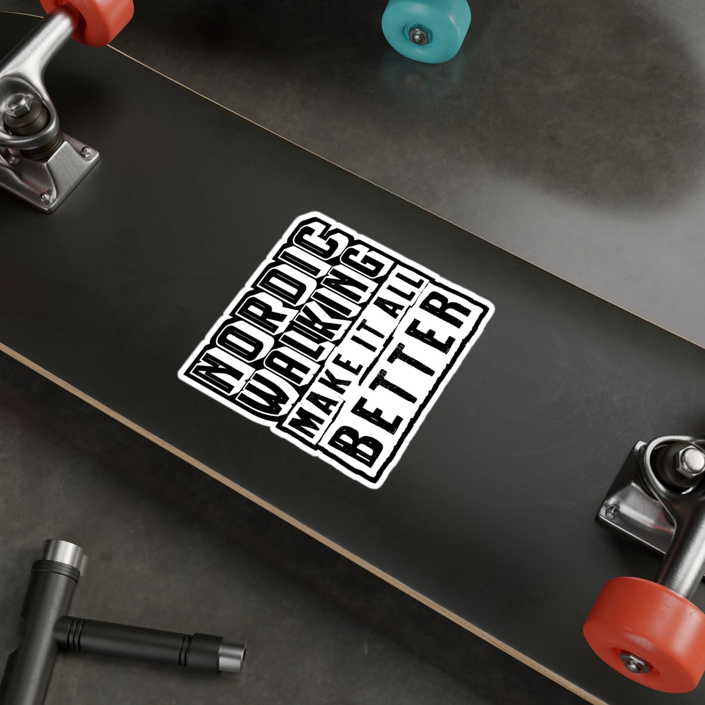 Nordic Walking Make It All Better - Sports Sticker for Laptop Sticker. Water Bottle Sticker, Vinyl Nature Decal - Sports Gift