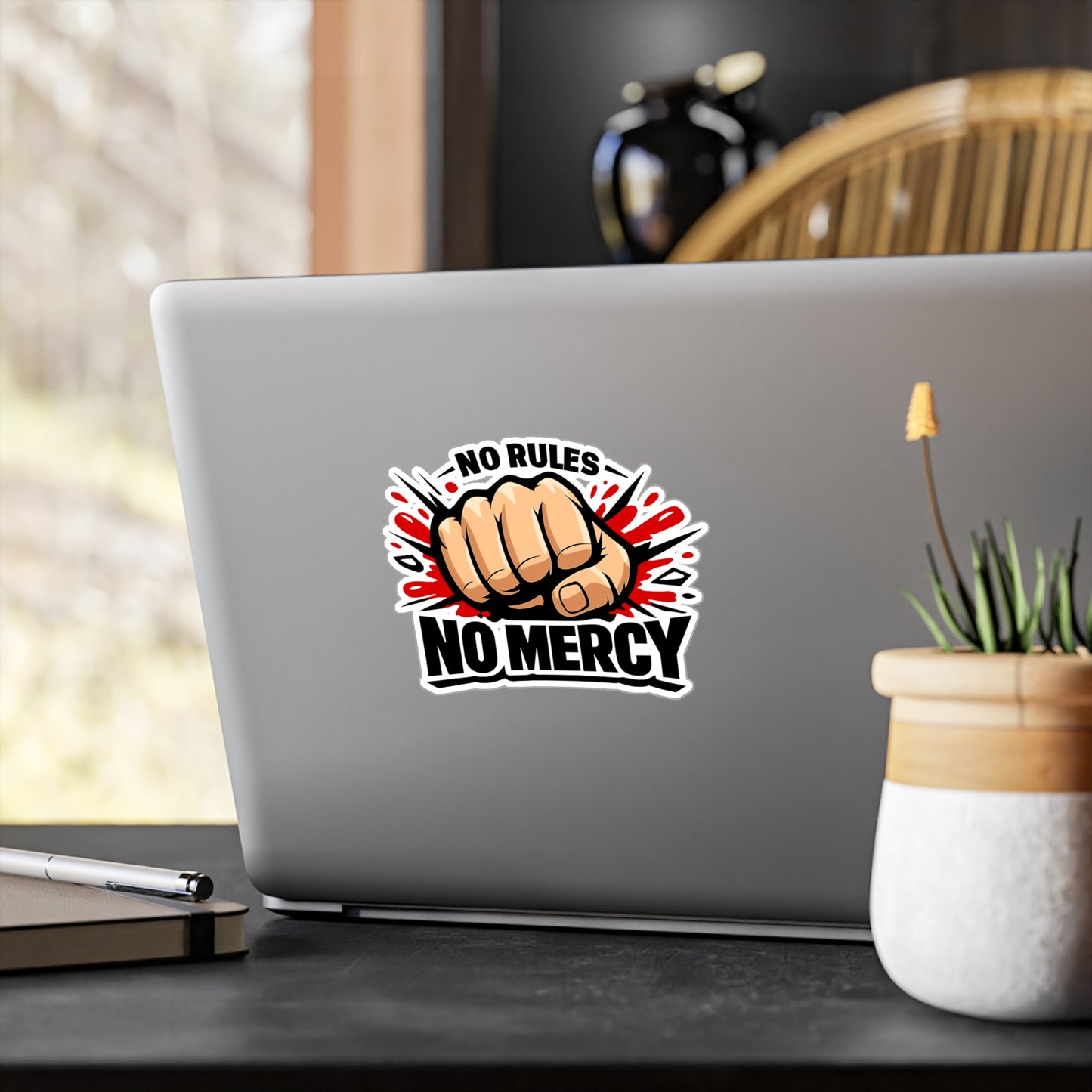 Krav Maga Sticker "No Rules No Mercy" Vinyl Waterproof Decals for Laptop Water Bottle Martial Arts Self Defense Fitness
