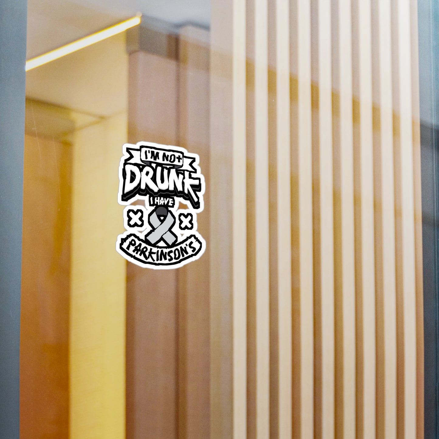 I'm Not Drunk I Have Parkinson's - Parkinsons Sticker for Laptop Sticker. Water Bottle Sticker, Vinyl Awareness Decal - Parkinsons Gift