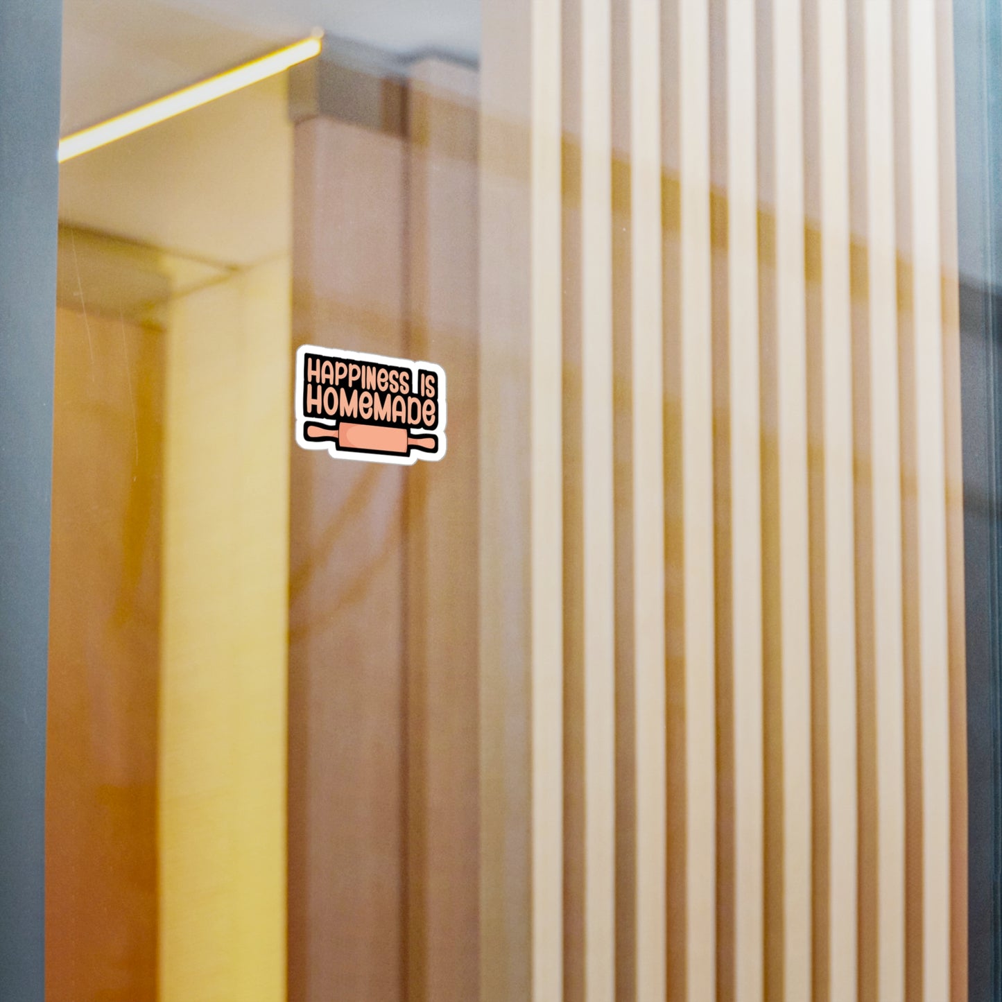 Happiness is homemade - Gift Sticker for Wall, Laptop, Window, Truck, Car Gift Gift Vinyl Chef Decal Sticker