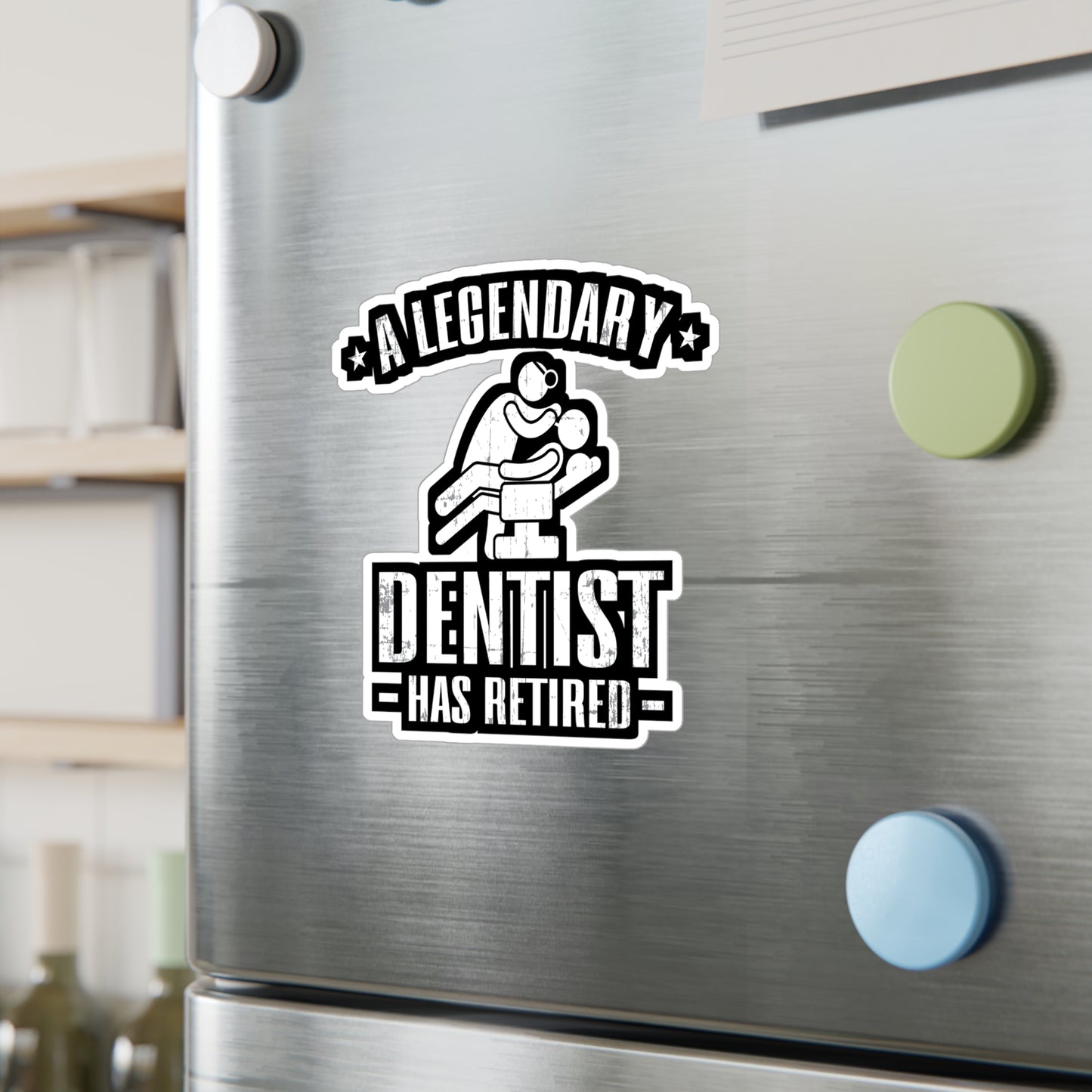 Dentist Retired - Dentist Sticker for Car Window Laptop Sticker. Water Bottle Sticker, Vinyl Teeth Decal, Tooth Sticker - Dentist Gift