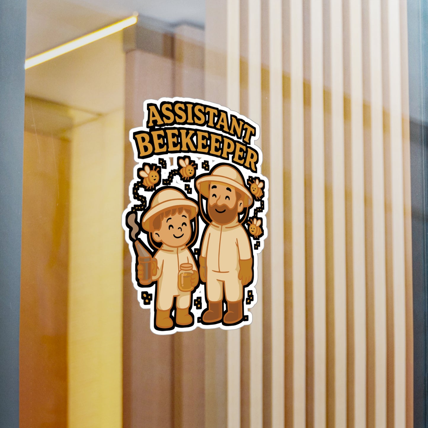 Assistant Beekeeper – Beekeeping Sticker for Laptop, Water Bottle & Honeybee Lover Gifts