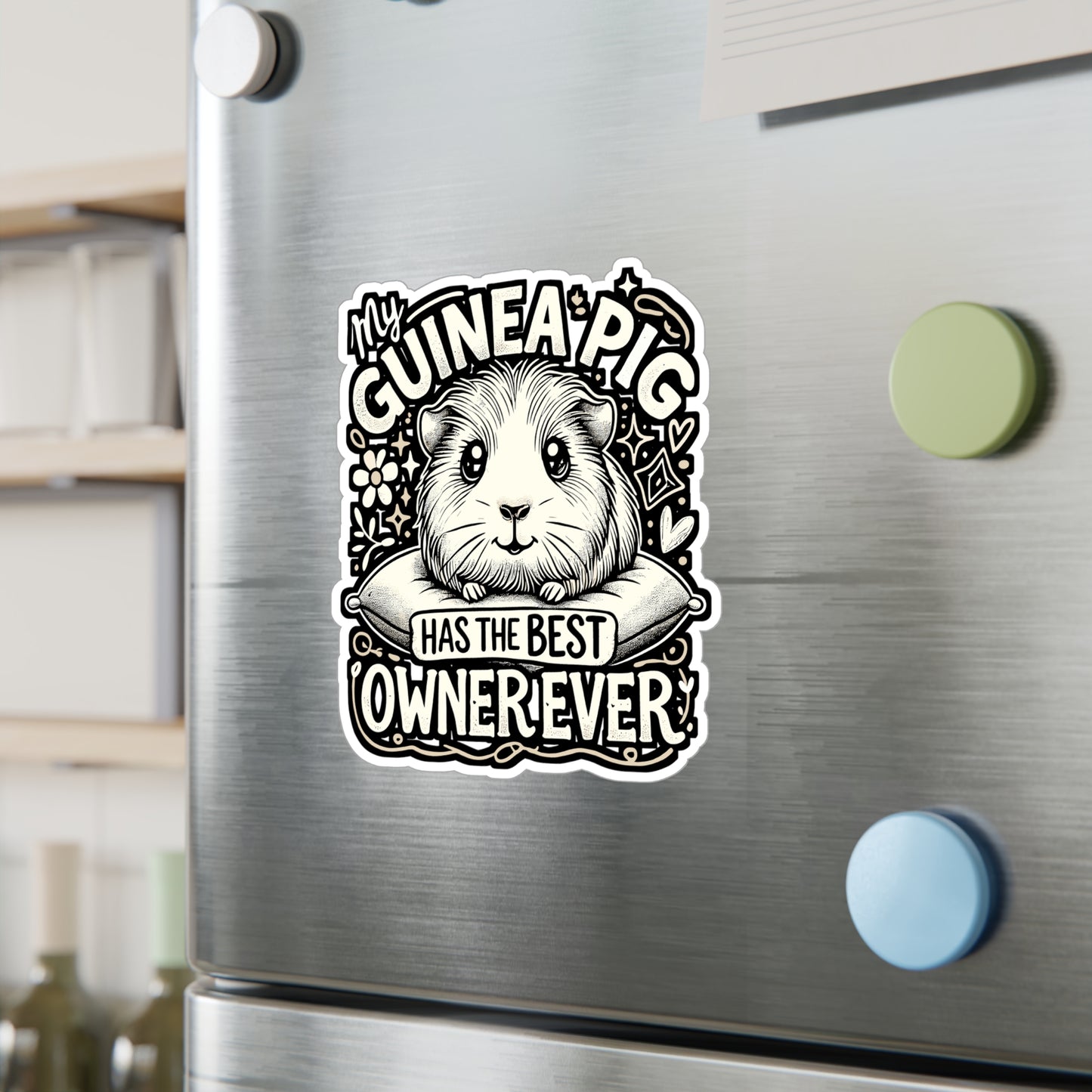 My Guinea Pig Has The Best Owner Ever – Cute Guinea Pig Sticker for Laptop or Water Bottle | Funny Pet Lover Gift