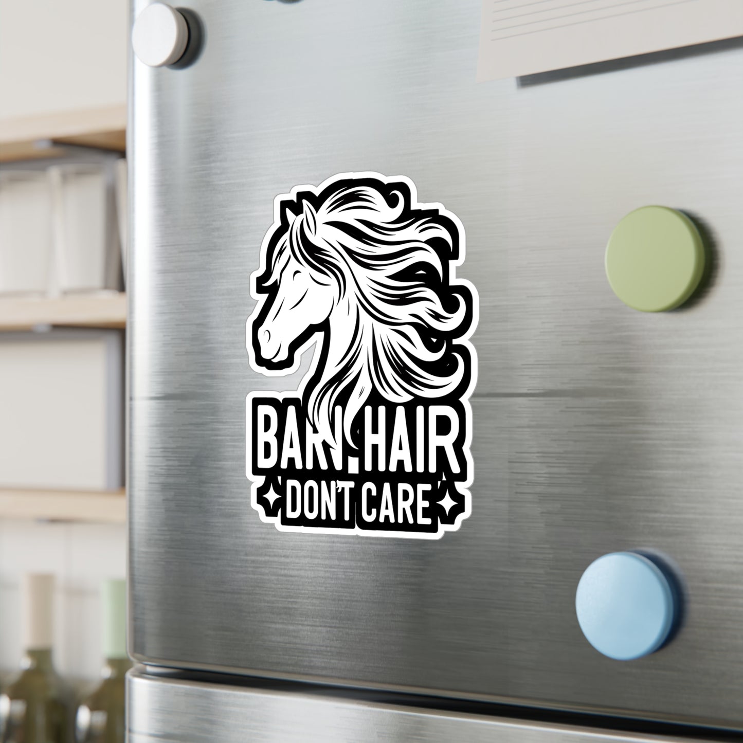 Barn Hair Don't Care  - Horse Sticker for Car Window Laptop Sticker. Water Bottle Sticker, Vinyl Pasture Decal, Neigh Sticker - Horse Gift