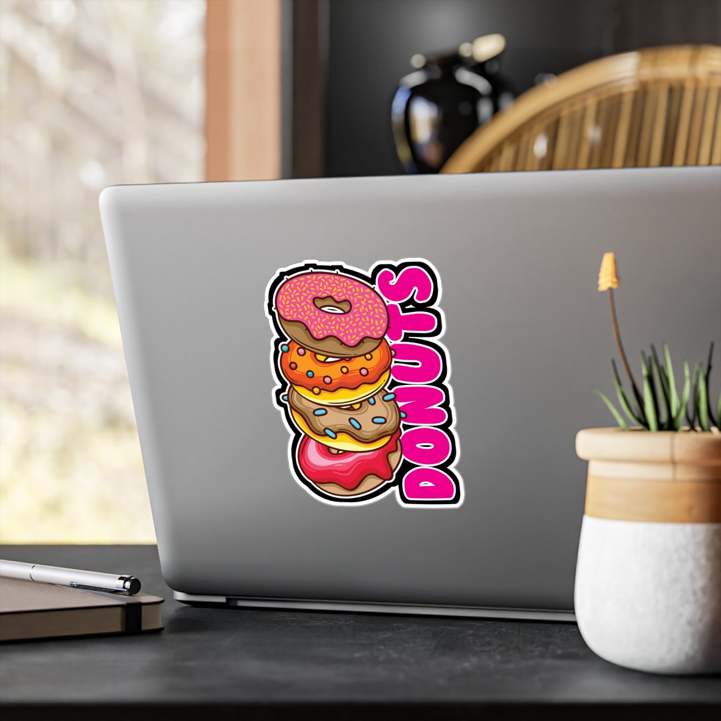 Donuts - Donut Sticker for Car Window Laptop Sticker. Water Bottle Sticker, Vinyl Food Decal, Donuts Sticker - Donut Gift