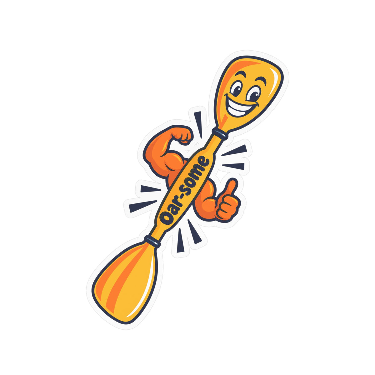 Kayak Sticker - Oar-some Decals for Kayaking and Rowing Fans, Fun Kayaker Design for Laptop or Water Bottle