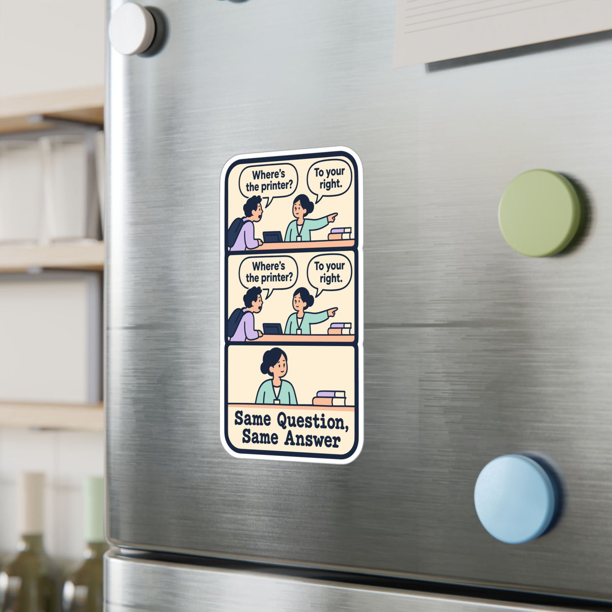 Librarian Sticker – Same Question, Same Answer – Fabulous Magical Unicorn Decals for Laptop and Water Bottle