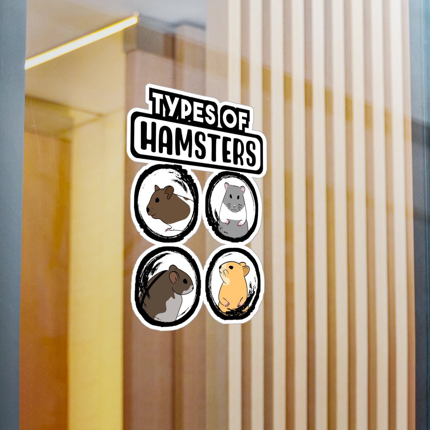 Types Of Hamsters | Hamster Sticker | Guinea pig Decals | Hamster Laptop Sticker | Hamster Gift | Guinea pig Gift