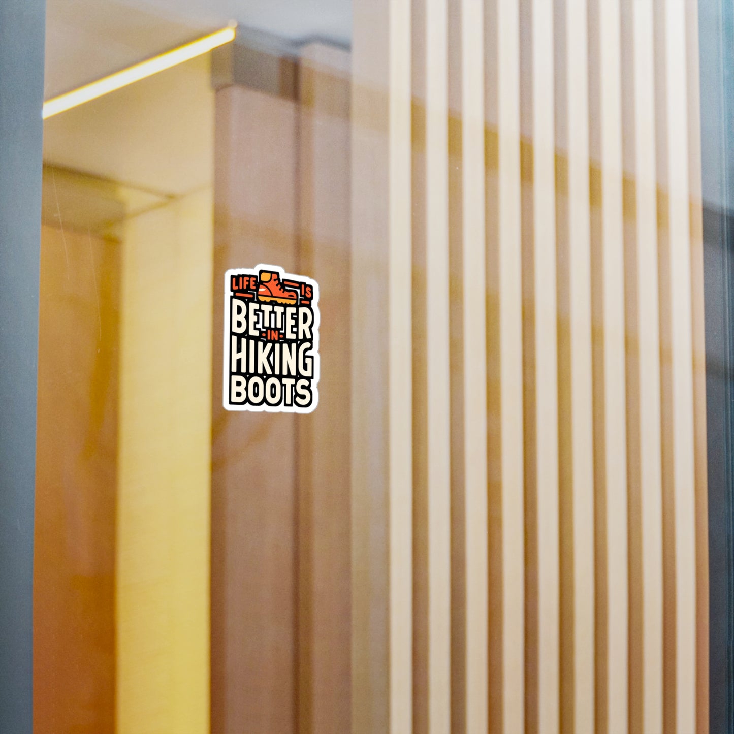 Life Is Better In Hiking Boots - Hiking Sticker for Laptop Sticker. Water Bottle Sticker, Vinyl Hiker Decal - Hiking Gift