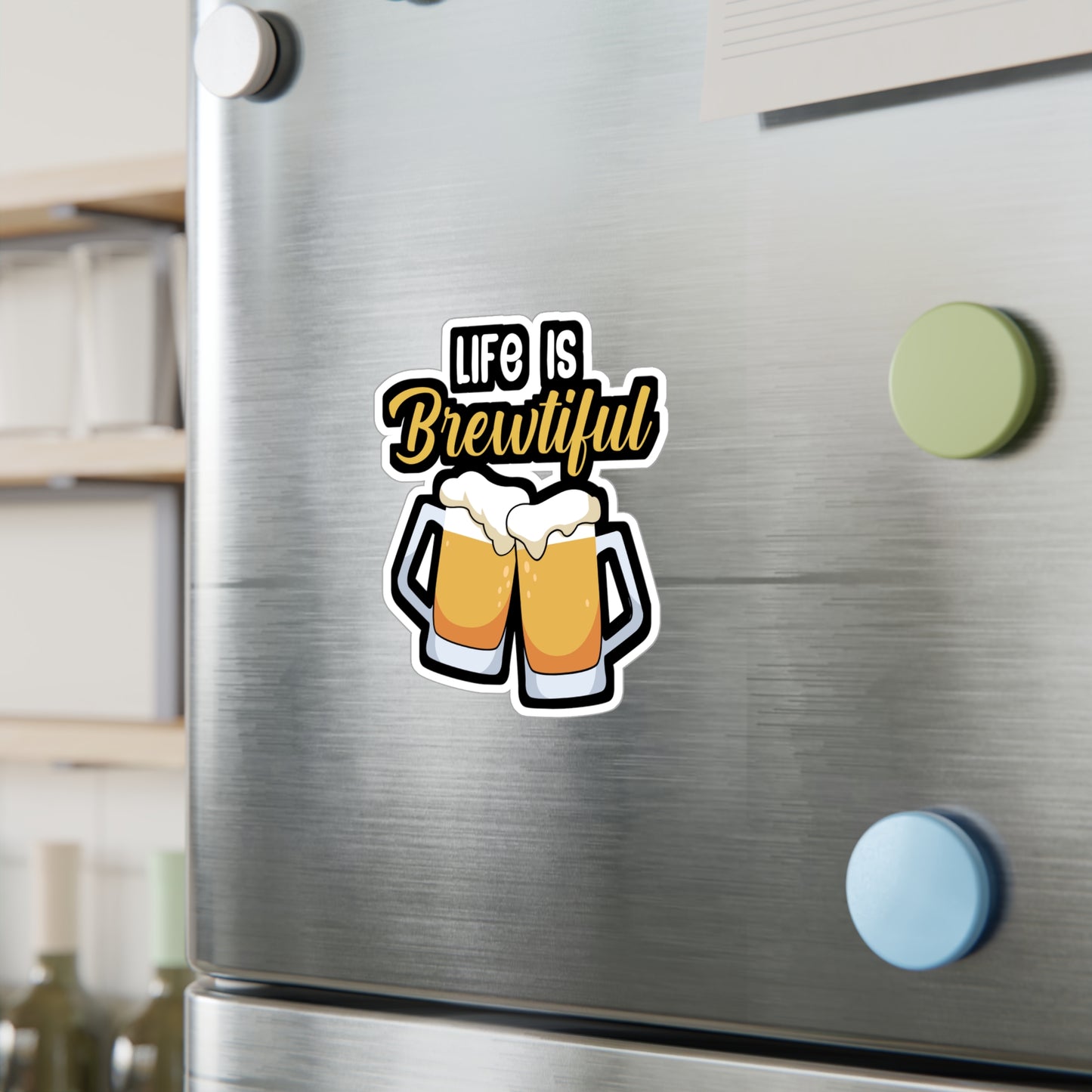 Life is brewtiful - Bartender Sticker for Wall, Laptop, Window, Truck, Car Bartender Gift Vinyl Cocktail Decal Sticker