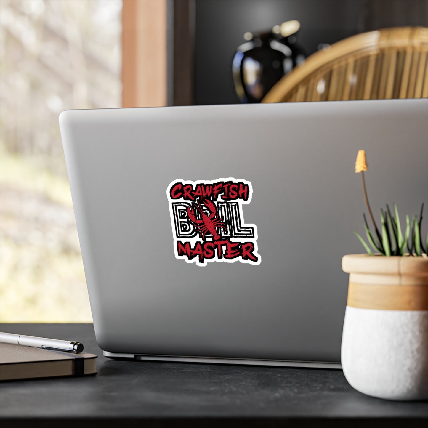 Crawfish Boil Master - Crawfish Sticker for Wall, Laptop, Window, Truck, Car Crawfish Gift Vinyl Crayfish Decal Sticker