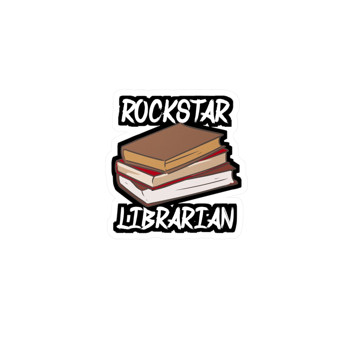 Rockstar Librarian - Librarian Sticker for Laptop Sticker. Water Bottle Sticker, Vinyl Books Decal - Librarian Gift