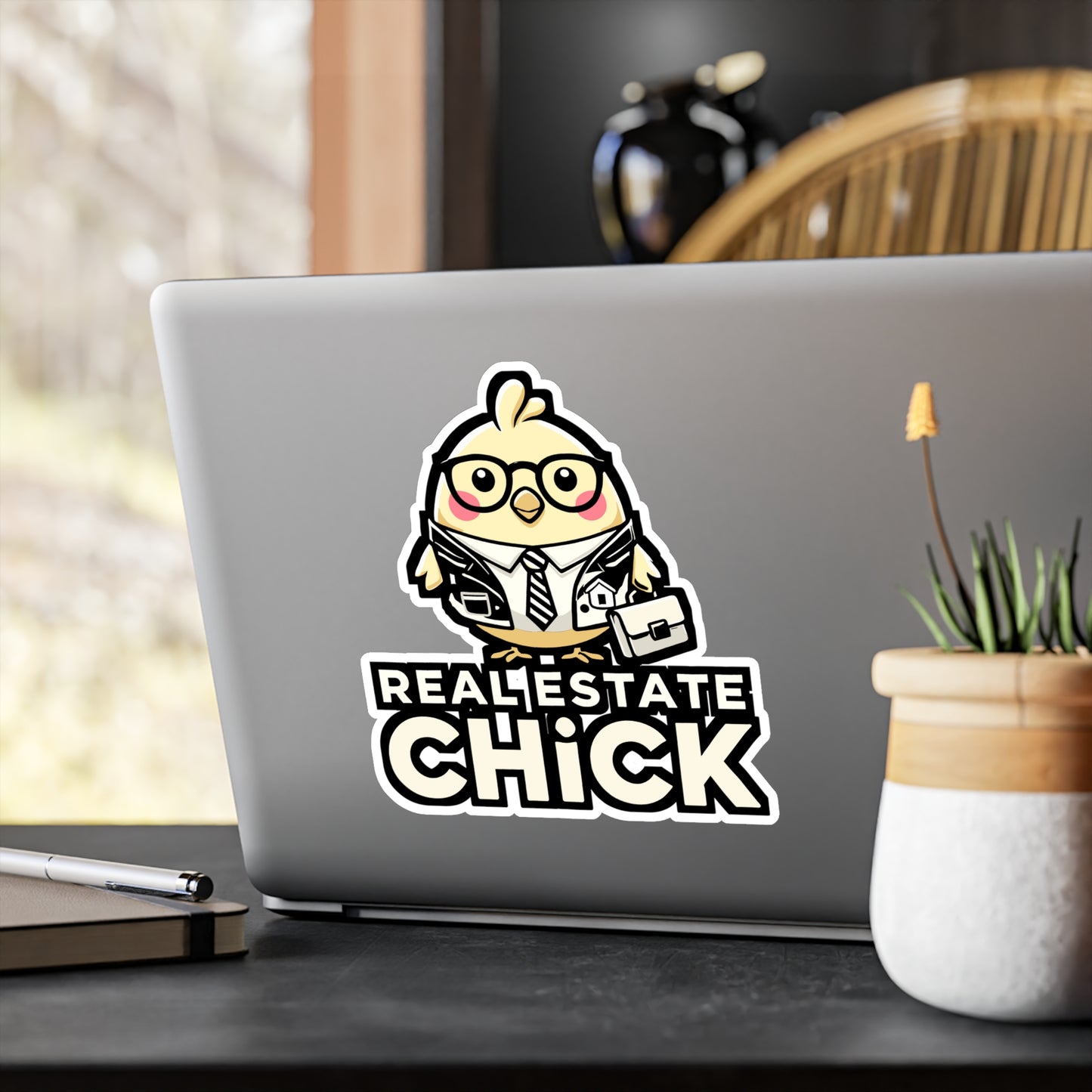 Real Estate Chick - Realtor Sticker for Laptop Sticker. Water Bottle Sticker, Vinyl Real estate Decal - Realtor Gift