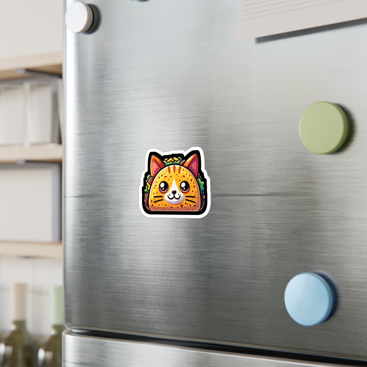 Taco Cat Mexican Food - Tacos Sticker for Car Window Laptop Sticker. Water Bottle Sticker, Vinyl Mexican Decal, Foodie Sticker - Tacos Gift