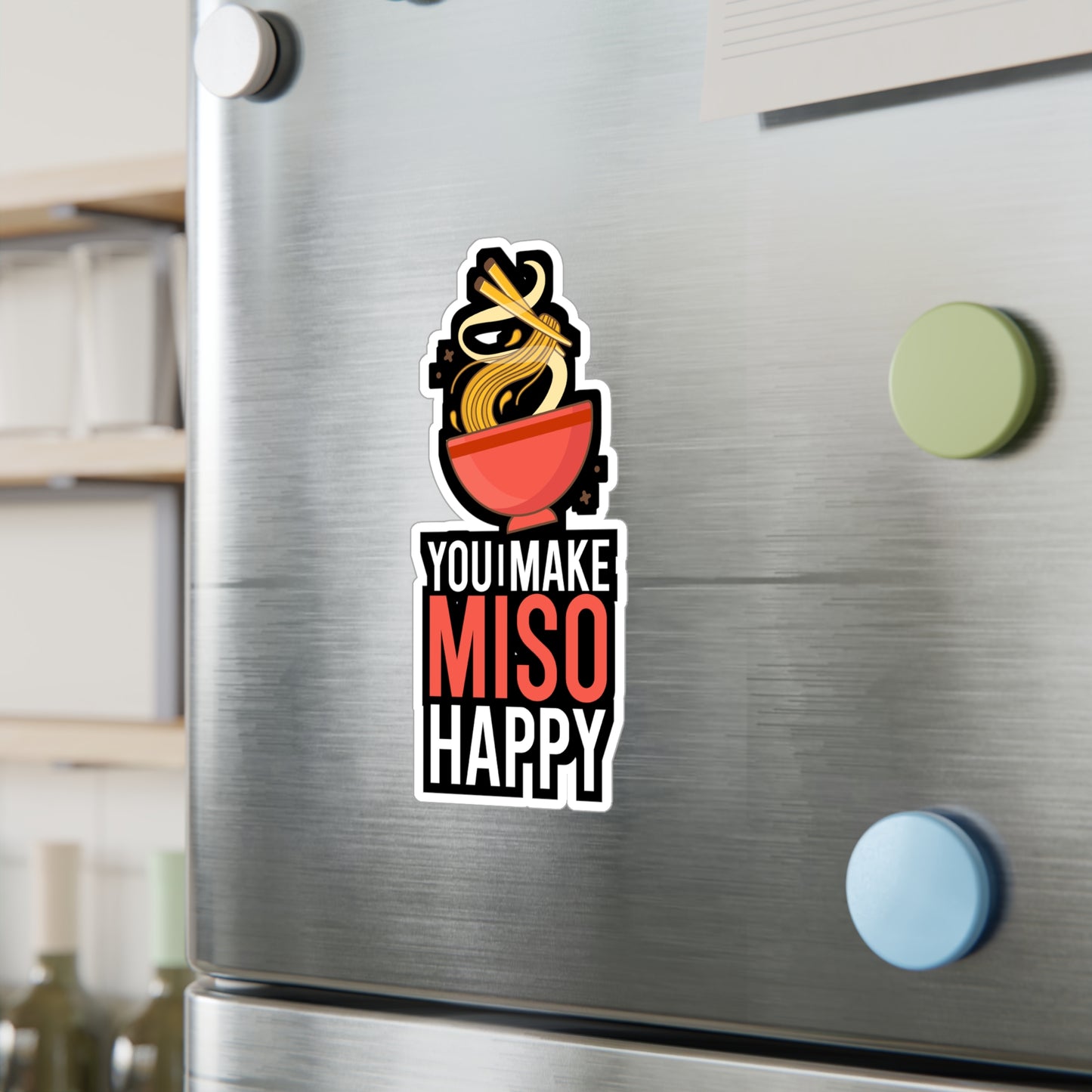 You Make Miso Happy - Japanese Sticker for Wall, Laptop, Window, Truck, Car Japanese Gift Vinyl Food Decal Sticker