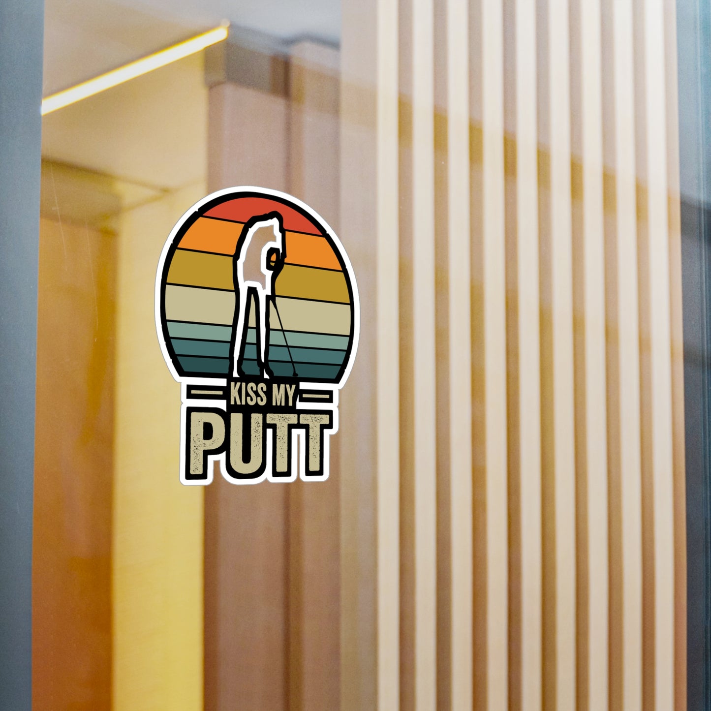 Kiss My Putt - Golf Sticker for Car Window Laptop Sticker. Water Bottle Sticker, Vinyl Golfing Decal, Golfer Sticker - Golf Gift