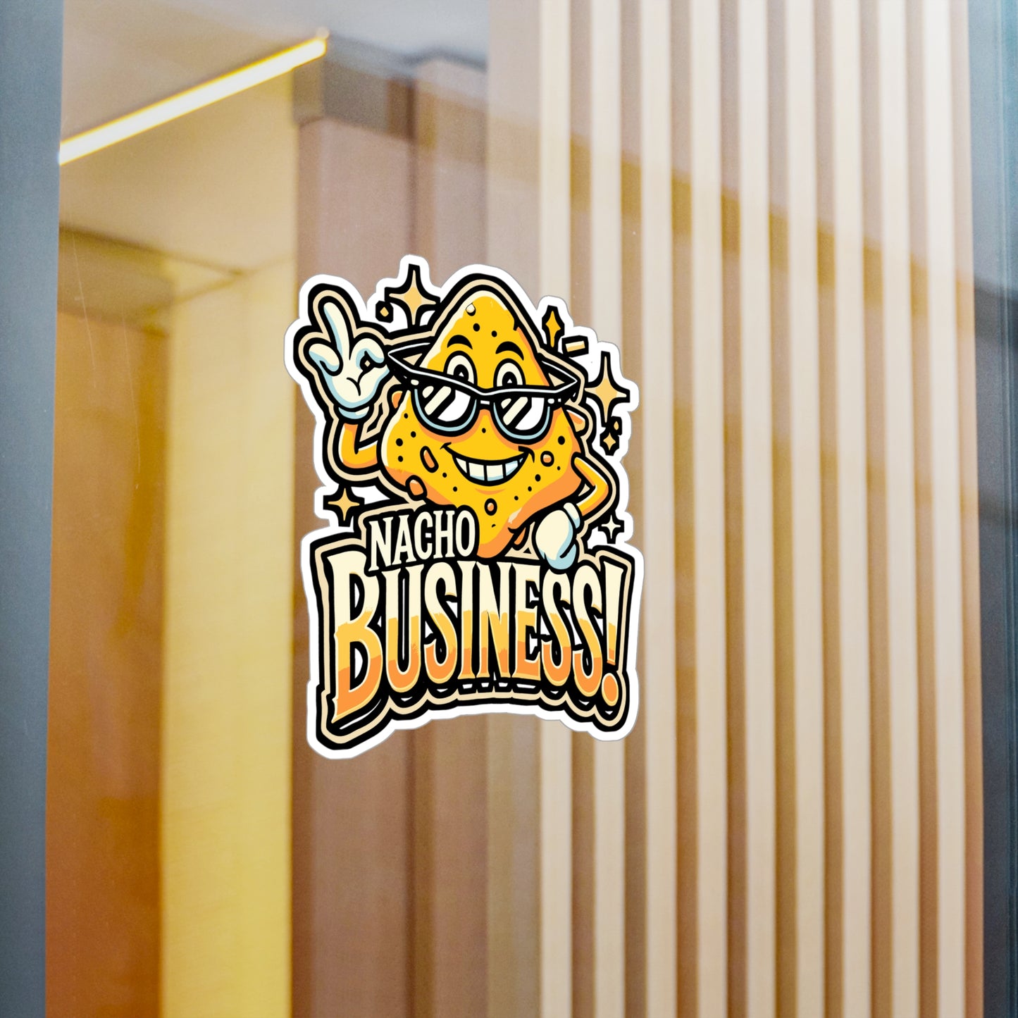 Nacho Business – Vinyl Nachos Sticker for Car, Laptop & Water Bottle | Mexican Foodie Gift Decal