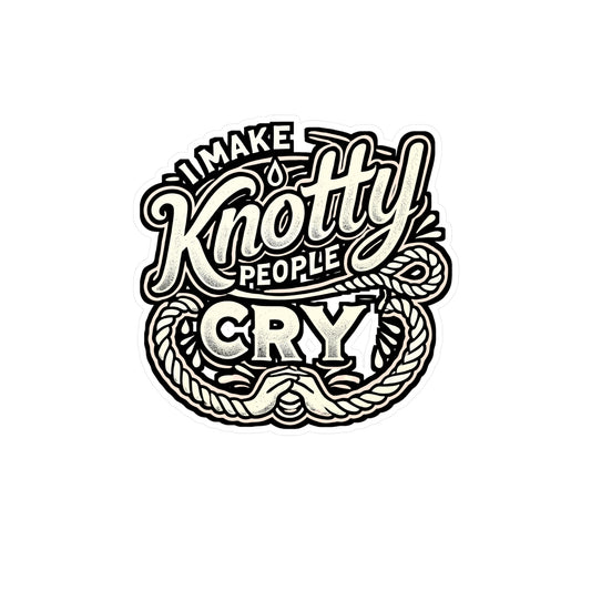 I Make Knotty People Cry – Massage Therapy Sticker for Laptop or Water Bottle | Vinyl Decal for Massage Therapist Gift