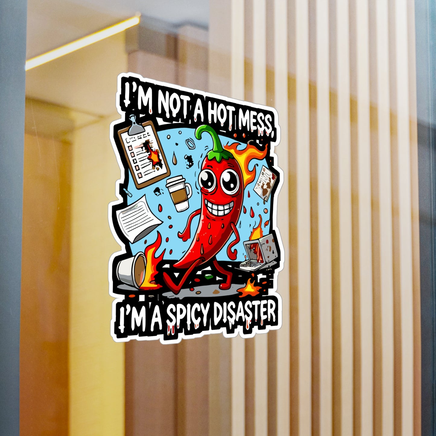 I’m Not a Hot Mess I’m a Spicy Disaster - Spicy disaster Sticker for Laptop Sticker. Water Bottle Sticker, Vinyl Funny hot mess Decal - Spicy disaster Gift