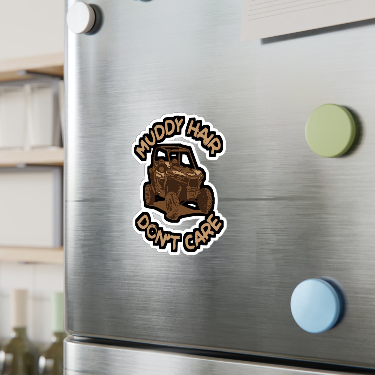 Muddy Hair Don't Care - ATV Sticker for Car Window Laptop Sticker. Water Bottle Sticker, Vinyl Quad Decal, Mudding Sticker - ATV Gift