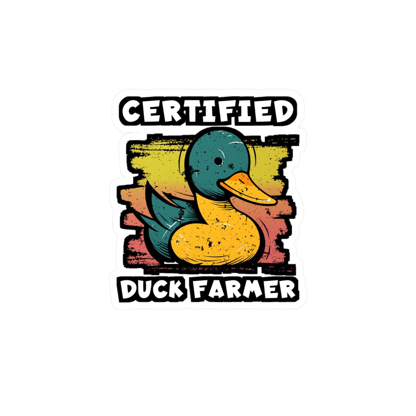 Certified Duck Farmer - Farmer Sticker for Laptop Sticker. Water Bottle Sticker, Vinyl Tractor Decal - Farmer Gift