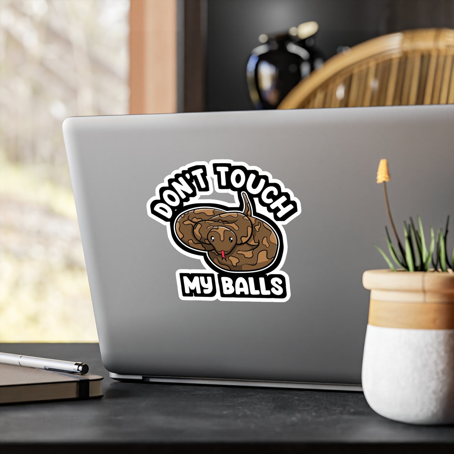 Don't Touch My Balls | Ball-python Sticker | Balls Decals | Snake Laptop Sticker | Ball-python Gift | Balls Gift