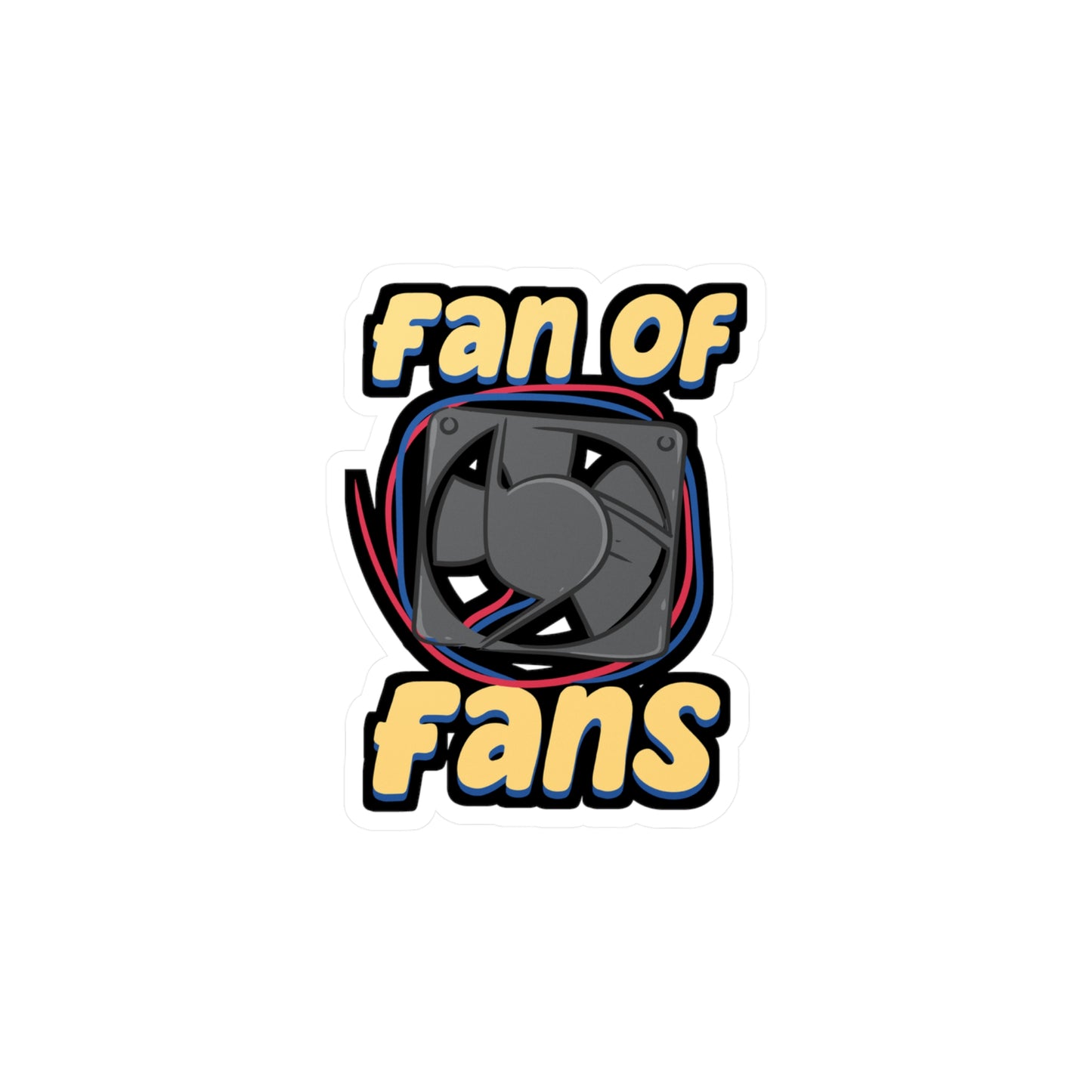 Fan Of Fans HVAC Tech | HVAC Sticker | Air-conditioner Decals | Ducts Laptop Sticker | HVAC Gift | Air-conditioner Gift