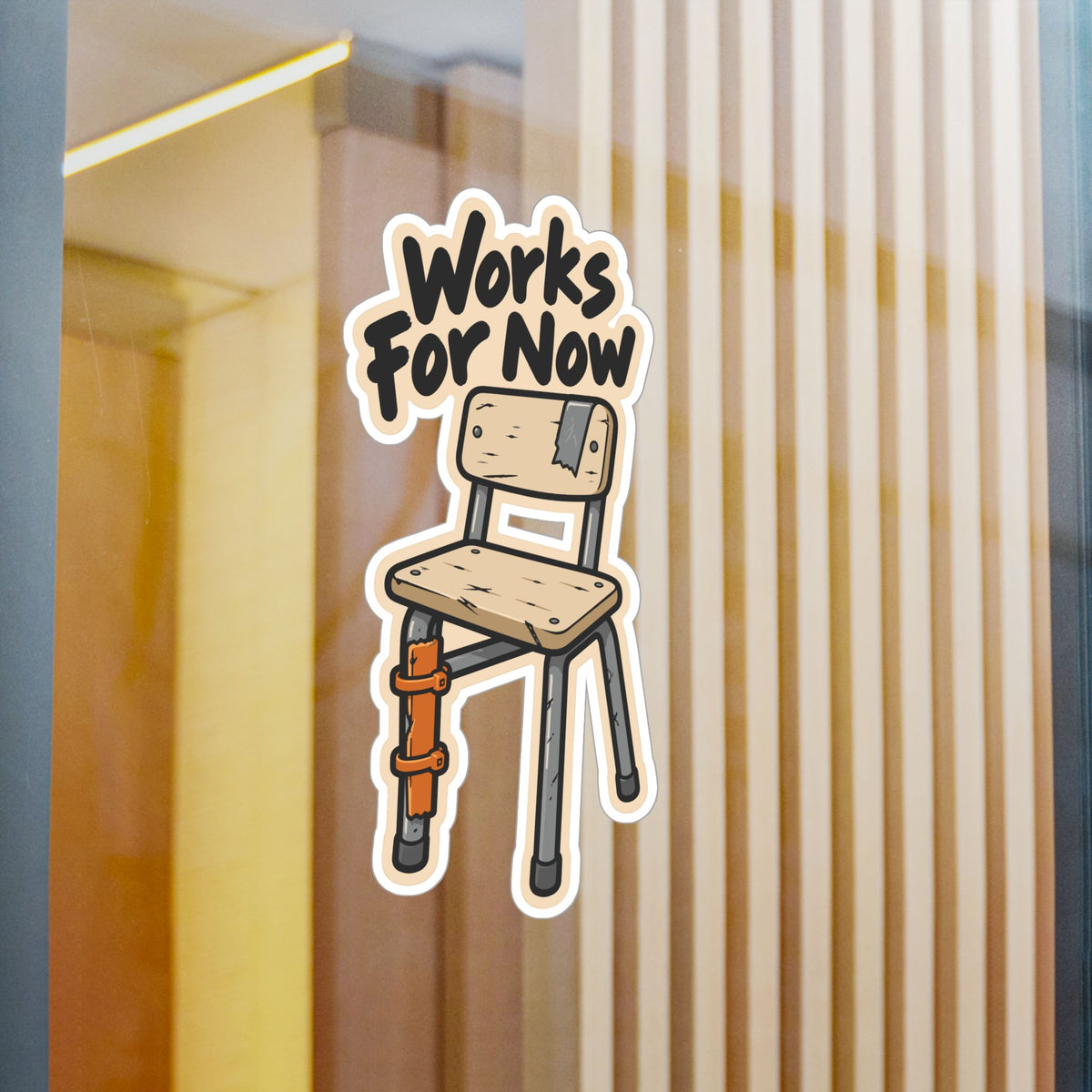 Upcycling Sticker – Works For Now Art for Sustainability and Recycling Fans, Decals for Laptop or Water Bottle