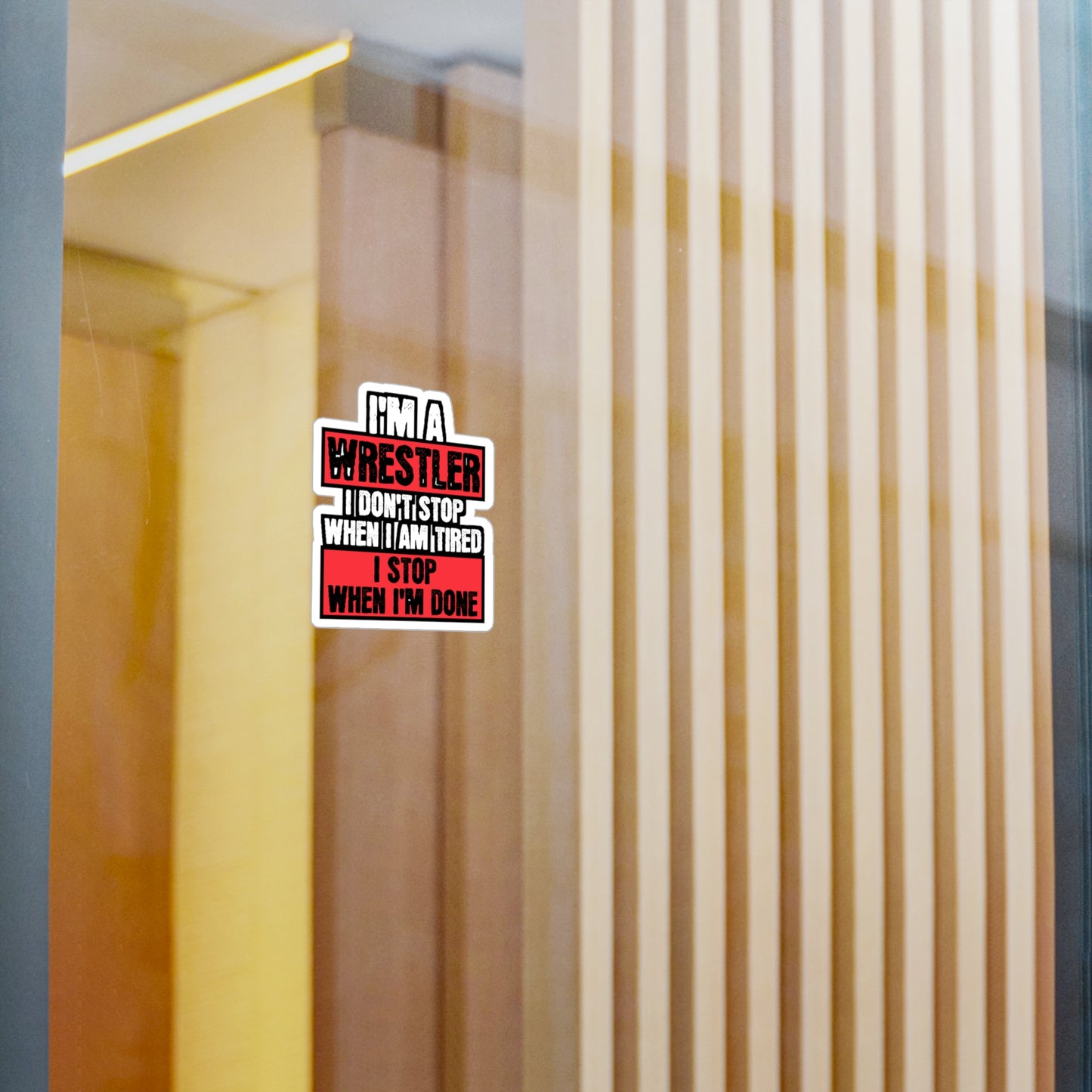 I'm A Wrestler - Wrestle Sticker for Car Window Laptop Sticker. Water Bottle Sticker, Vinyl Wrestling Decal, Offense Sticker - Wrestle Gift