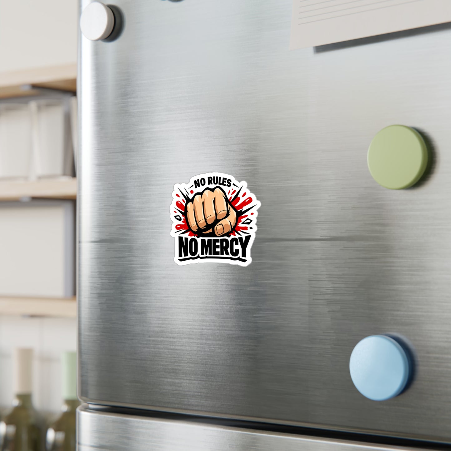 Krav Maga Sticker "No Rules No Mercy" Vinyl Waterproof Decals for Laptop Water Bottle Martial Arts Self Defense Fitness